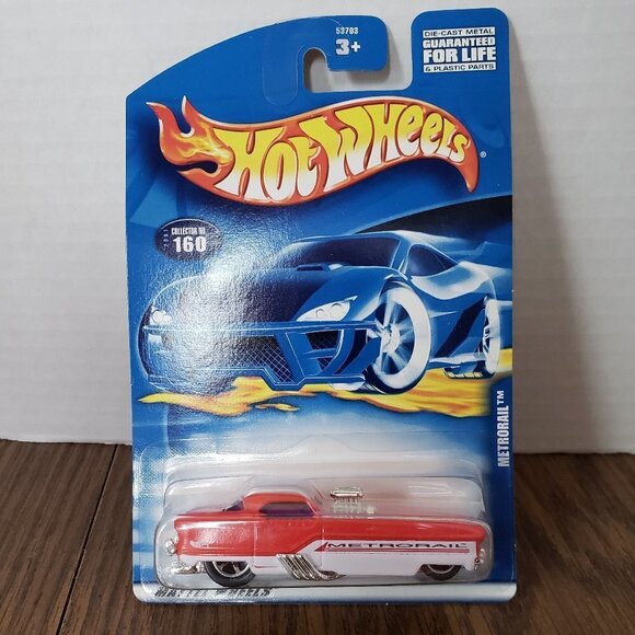 Hot Wheels 2001 Mainline Metrorail Red With White Stripe #160 - Picture 1 of 7